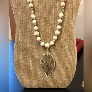 Coro Filigree leaf necklace